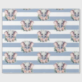 Olifant Inpakpapier Blauw & Wit Streep (Vlak)