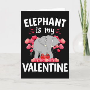 Olifant Is Mijn Valentijn Gelukkige Valentijnsdag Kaart