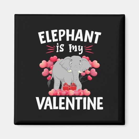 Olifant Is Mijn Valentijn Gelukkige Valentijnsdag Magneet (Voorkant)