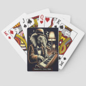 Olifant Jazz Night Monogram kinder Oude Meid Spel Pokerkaarten (Achterkant)