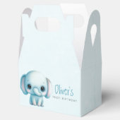 Olifant jongen 1e verjaardag bedankdoosjes (Geopend)
