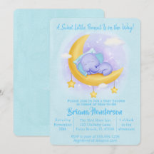 Olifant Jongen Zoete Kleine Pinda Baby Shower