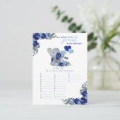 Olifant Jongens Baby Borrelspel Briefkaart (Staand voorkant)