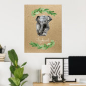 Olifant jongenskamer nursery print (Thuiskantoor)