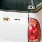 Olifant Jouw tekst "Folio Condensec" op wit Bumpersticker (Op Truck)