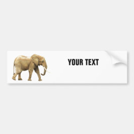Olifant Jouw tekst "Folio Condensec" op wit Bumpersticker