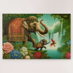 Olifant & Kalf Jungle Reuzen Natuur Kunst Legpuzzel