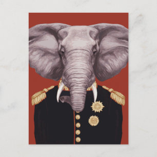 Olifant Kapitein Briefkaart