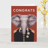 Olifant Kapitein | Voeg uw tekst toe Kaart (Gele Bloem)