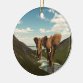 Olifant Keramisch Ornament (Links)
