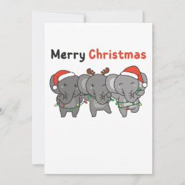 Olifant Kerst Dieren Olifanten Prettig Feestdagenkaart