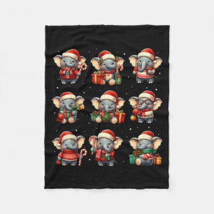 Olifant Kerst Grappige Olifant Liefhebber Pyjama H Fleece Deken