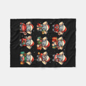 Olifant Kerst Grappige Olifant Liefhebber Pyjama H Fleece Deken (Voorkant (Horizontaal))