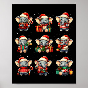 Olifant Kerst Grappige Olifant Liefhebber Pyjama H Poster