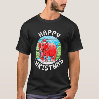 Olifant Kerst Natuur Wilde Dieren Xmas Grappig T-shirt
