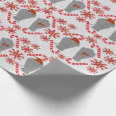 Olifant kerst rood inpakpapier (Hoek)