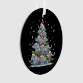Olifant Kerstboom Grappige Schattige Olifant Ornament (voorkant)