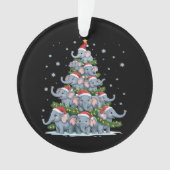Olifant Kerstboom Grappige Schattige Olifant Ornament (voorkant)