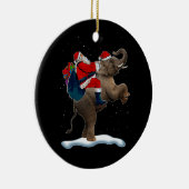 Olifant Kerstboom Licht Pet Xmas Santa Ridin Keramisch Ornament (Rechts)
