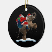 Olifant Kerstboom Licht Pet Xmas Santa Ridin Keramisch Ornament (Links)