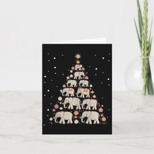 Olifant Kerstboom Olifant Kerstboom Trouwen C Kaart (Voorkant)