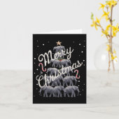 Olifant Kerstboom Olifant Kerstboom Trouwen C Kaart (Gele Bloem)