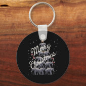Olifant Kerstboom Olifant Kerstboom Trouwen C Sleutelhanger (Voorkant)