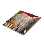 Olifant Kerstgroeten Tegeltje (Zijkant)