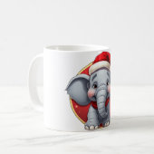 Olifant Kerstmis Koffiemok (Voorkant links)
