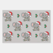 Olifant Kerstmis Winter Dieren Vakantie Olifant Inpakpapier Vel (Voorkant 2)