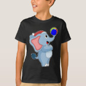 Olifant Kerstvoetbal T-shirt (Voorkant)