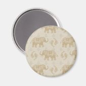 Olifant Khaki Caravan Patroon Magneet (Voorkant / Achterkant)