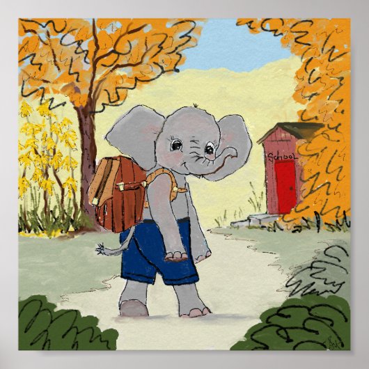 Olifant Kinderen kamer Decor Poster (Voorkant)
