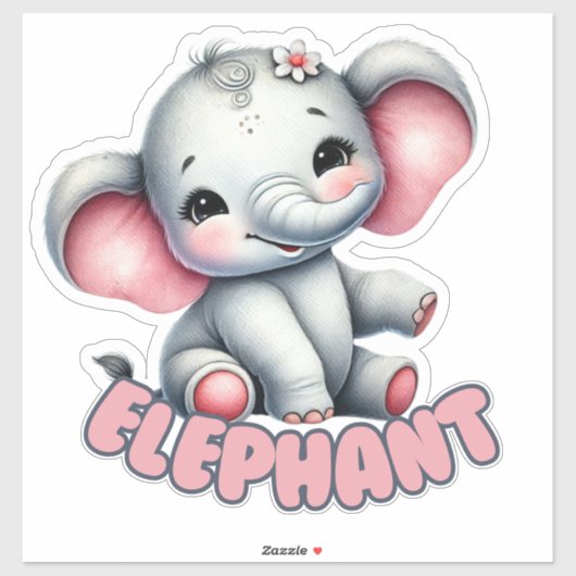 OLIFANT - KINDERKAMER STICKER (Vel)