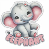 OLIFANT - KINDERKAMER STICKER (Voorkant)