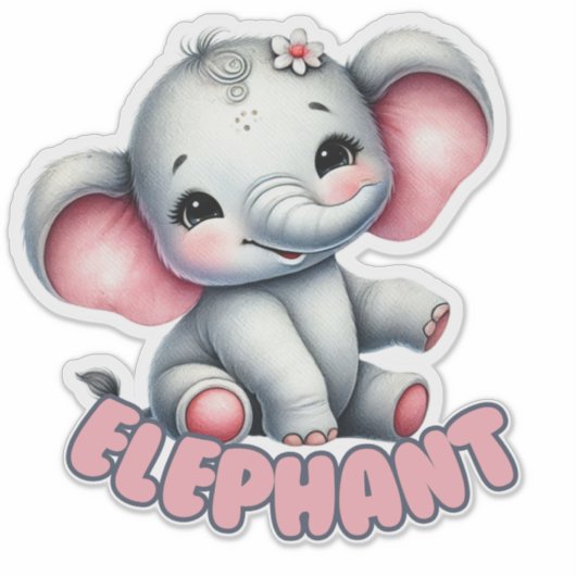 OLIFANT - KINDERKAMER STICKER (Voorkant)