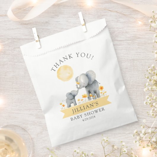 Olifant Kisses Baby shower Dank u Bedankzakje (Geknipt)