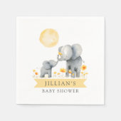 Olifant Kisses Baby shower Het is een Jongen Servet (Voorkant)