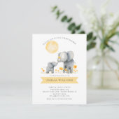 Olifant Kisses Baby shower Uitnodiging (Staand voorkant)
