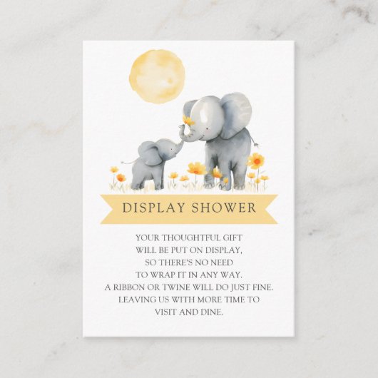 Olifant Kisses Gift Display Douche Informatiekaartje (Voorkant)