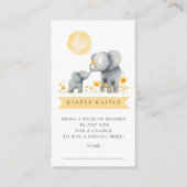 Olifant Kisses Luier Raffle Ticket Informatiekaartje (Voorkant)