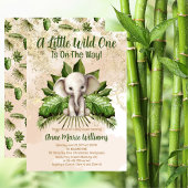 Olifant kleine wilde is op de weg Baby shower Kaart