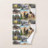 Olifant kleur foto bad handdoek (Handdoek)
