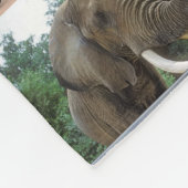 Olifant kleur foto fleece deken (Hoek)