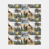 Olifant kleur foto fleece deken (Voorkant)