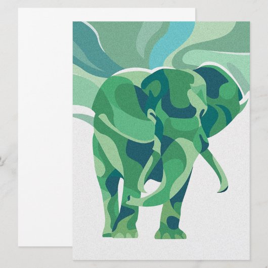  olifant kleurig |kerstcadeau (Voorkant / Achterkant)