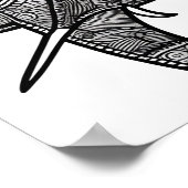 Olifant Kleurplaat Poster (Hoek)