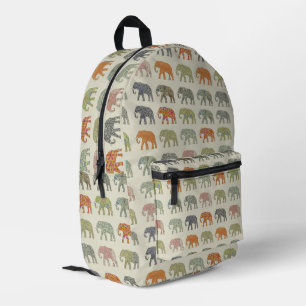 Olifant Kleurrijk Dier Patroon Modern Bedrukte Rugzak