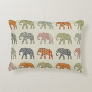Olifant Kleurrijk Dier Patroon Modern Decoratief Kussen