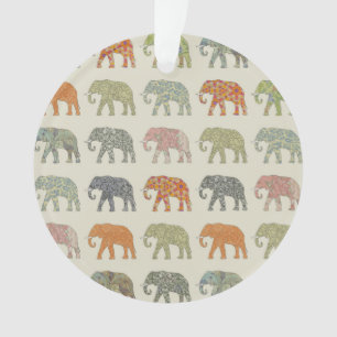Olifant Kleurrijk Dier Patroon Modern Ornament